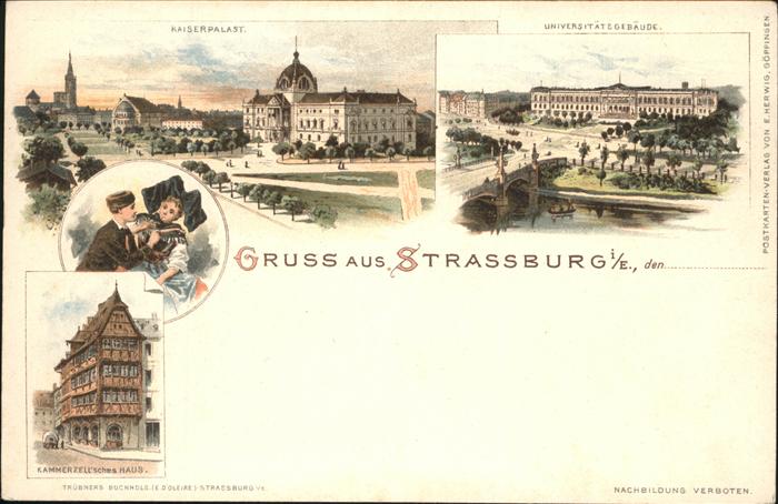 Strasbourg Alsace Universitätsgebäude Kaiserpalast