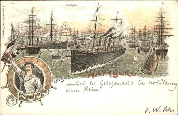 Hamburg Schiff Freihafen