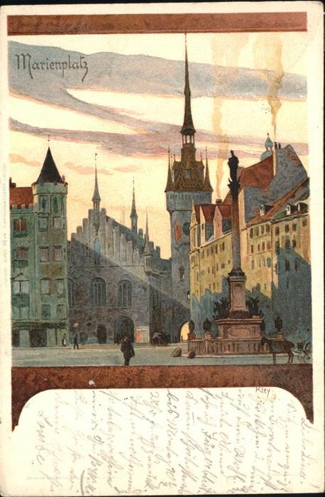 Muenchen Marienplatz Künslter Kley