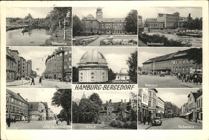 Bergedorf Hamburg Badeanstalt BahnhofSachsentor Schloss R