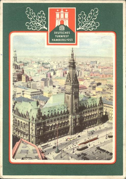 HAMBURG  CITY Deutsches Turnfest Strassenbahn