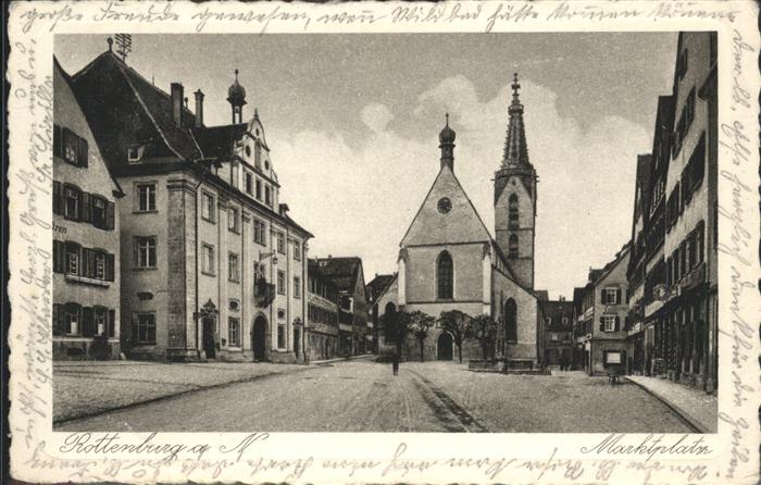 Rottenburg Neckar Marktplatz  Brunnen