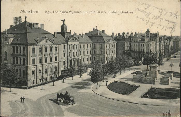 Muenchen Theresien Gymnasium Kaiser Ludwig Denkm
