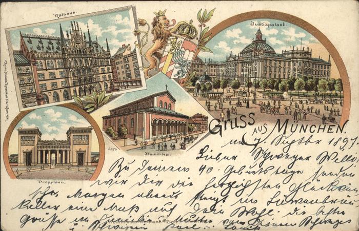 Muenchen Justizpalast Basilika Rathaus