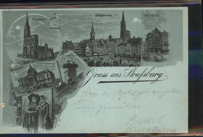 Strasbourg Alsace Kleberplatz Münster Kaiserpalast