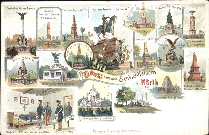 Woerth Elsass Kaiser Friedrich Denkmal