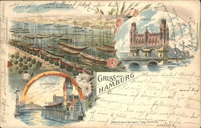 Hamburg Jungfernbrücke Elbbrücke Hafen