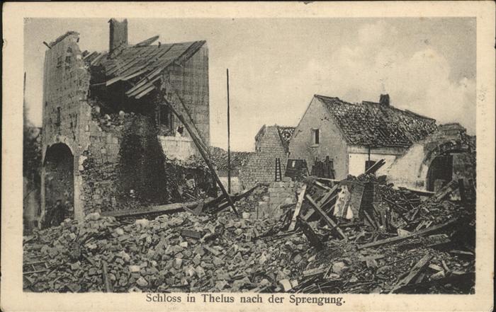 Thelus Schloss nach sprengung