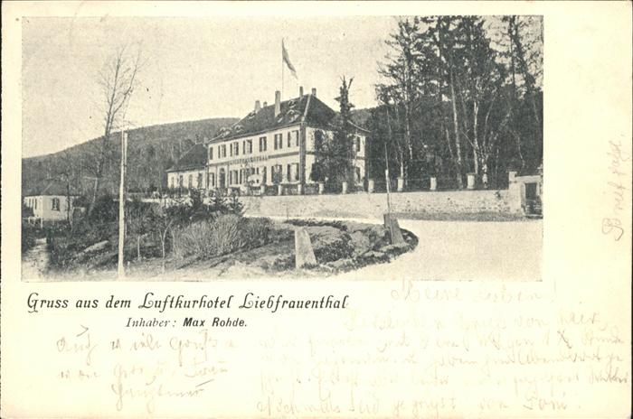 Liebfrauenthal Goersdorf Elsass Kurhotel Liebfrauenthal