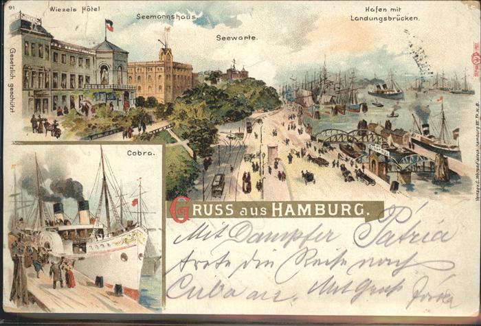 Hamburg Hafen Landungsbrücke Seemannshaus Seewa