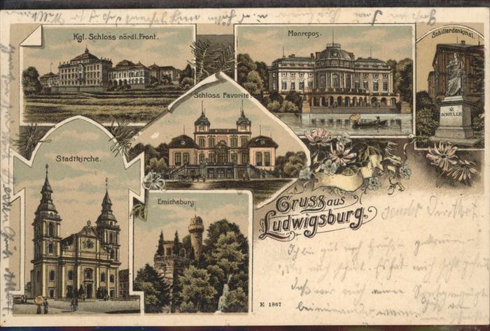 Ludwigsburg Schillerdenkmal Kirche Schloss