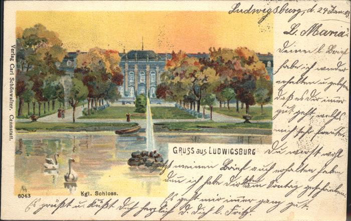 Ludwigsburg Schloss Springbrunnen Schwan