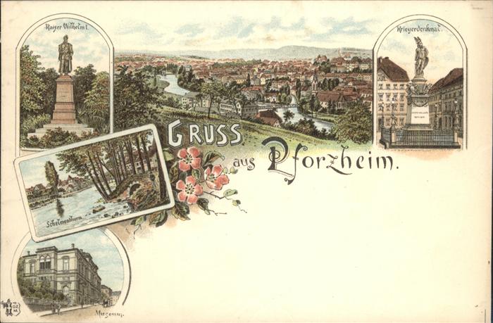 Pforzheim Kriegerdenkmal Kaiser Wilhelm I Museum