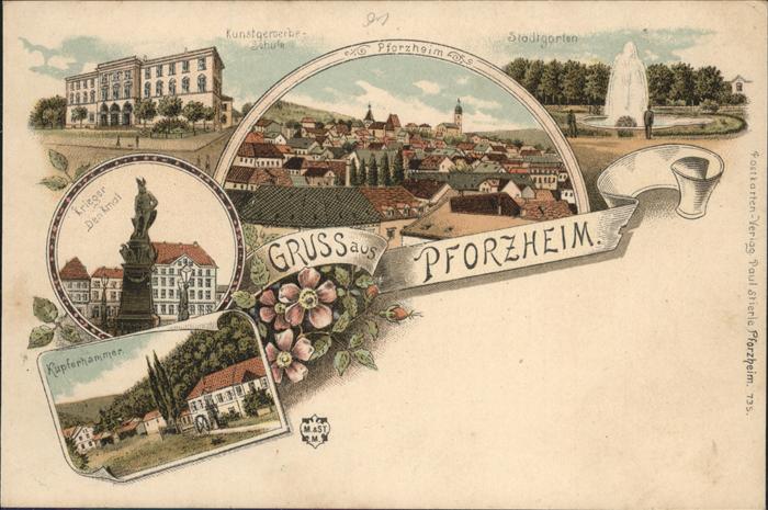 Pforzheim Stadtgarten Kriegerdenkmal Kupferhammer