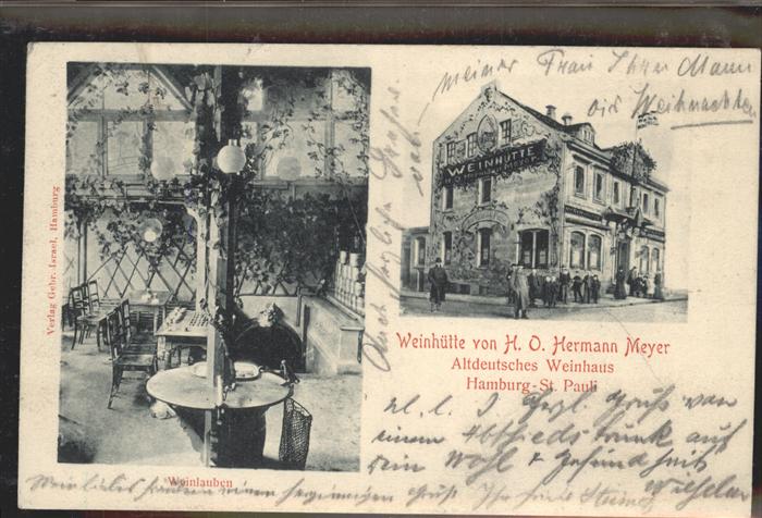 St Pauli Weinhütte H O Hermann Meyer Weinlauben