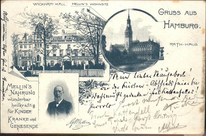 Hamburg Rathaus  Wickwam Hall Mellins Wohnsitz
