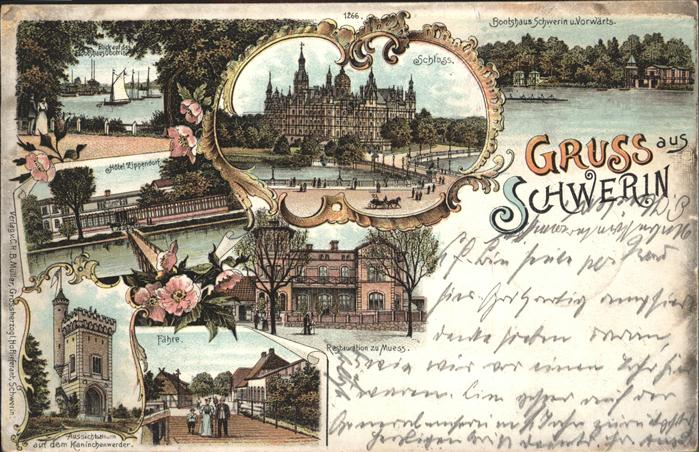 Schwerin Mecklenburg Bootshaus Schloss Restaurant zu Muess A