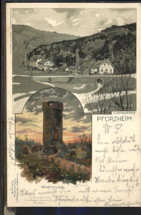 Pforzheim Kupferhamer Wartthurm Künstler C Münch