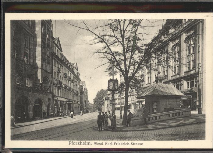 Pforzheim Westl Karl Friedrichstrasse Uhr