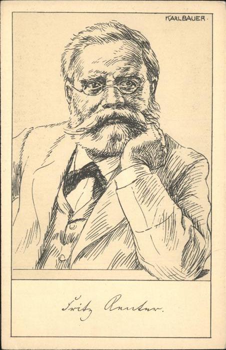 Kuenstlerkarte Karl Bauer Fritz Reuter