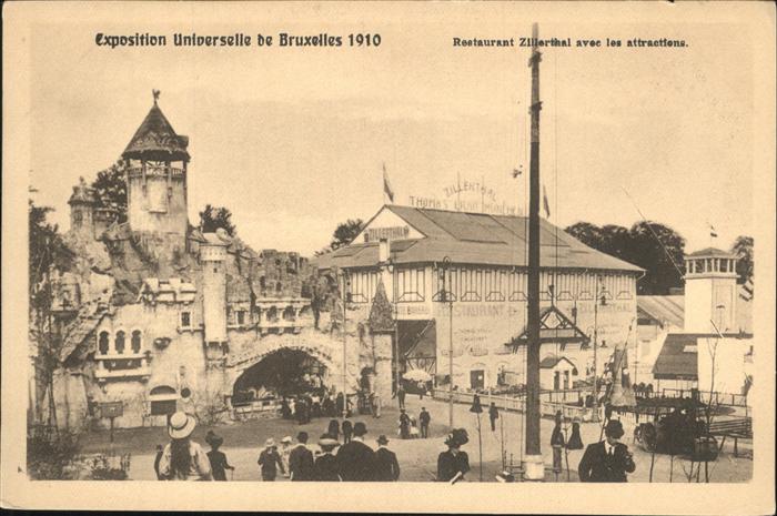 Exposition Bruxelles 1910 Restaurant Zillerthal