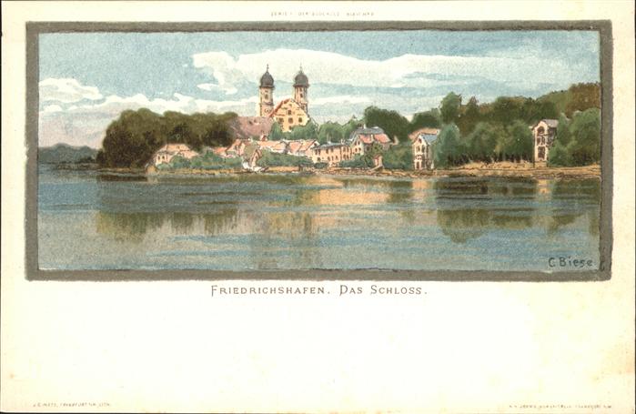 Kuenstlerkarte c Biese Friedrichshafen Schloss