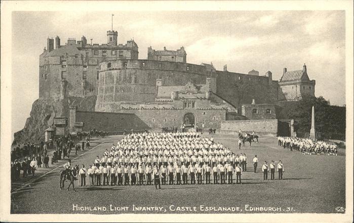 Edinburgh Scotland Castle Esplanade Highland Light Infantry