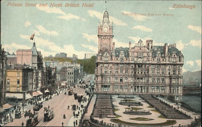 Edinburgh Scotland Princess Street North Bristish Hotel