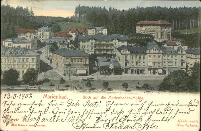 Marienbad Tschechien Boehmen Blick auf Marienbader Mühle Böhmen