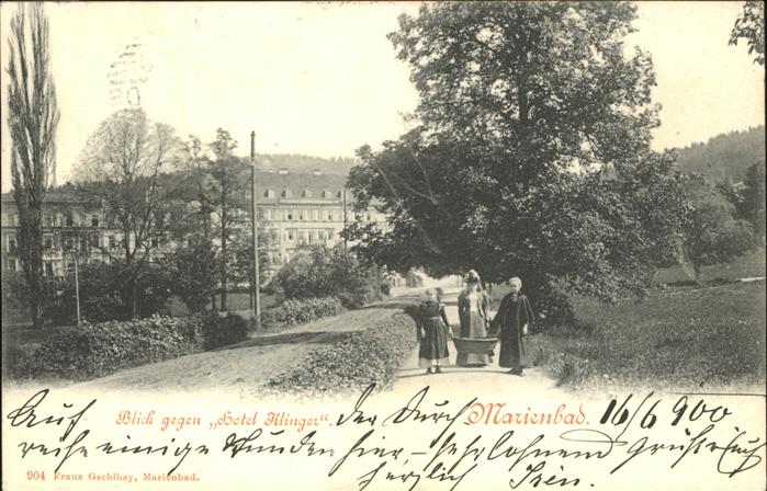 Marienbad Tschechien Boehmen Blick gegen Hotel Klinger Böhmen