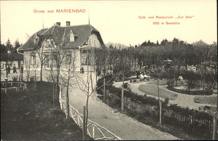 Marienbad Tschechien Boehmen Cafe Restaurant Zur Alm Böhmen