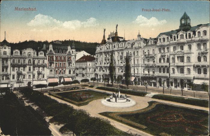 Marienbad Tschechien Boehmen Kaiser Franz Josefs Platz Brunnen Böhme