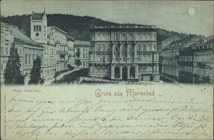 Marienbad Tschechien Boehmen Kaiser Franz Josefs Platz mit Halbmayrh