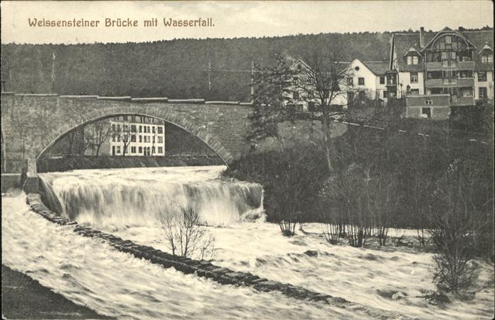 Dillweissenstein Weissensteiner Brücke mit Wasserfall