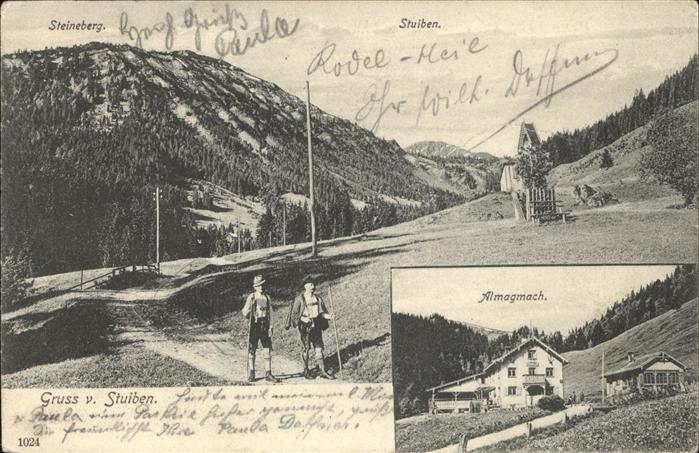 Allgaeu Region Blick auf Steineberg Stuiben Almagmach