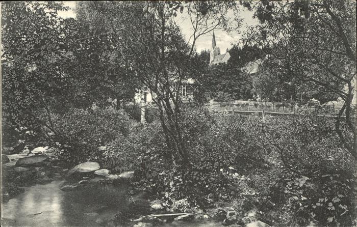 Schierke Harz Durchblick auf die Kirche von Bode aus