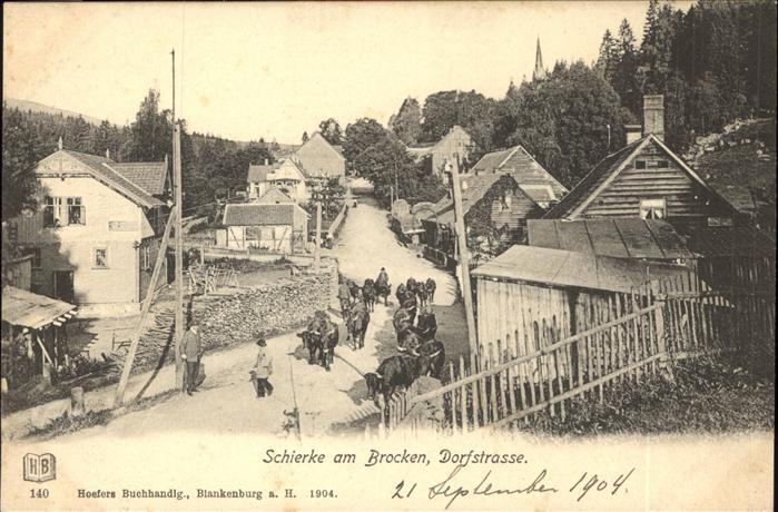 Schierke Harz Dorfstrasse Viehtrieb