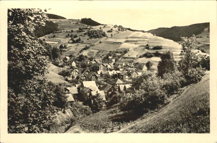Giessuebel Schleusegrund Alter Rehbach mit Löffelberg