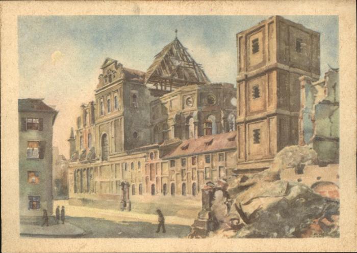 Muenchen Bayern Michaelskirche 1944 zerstoert