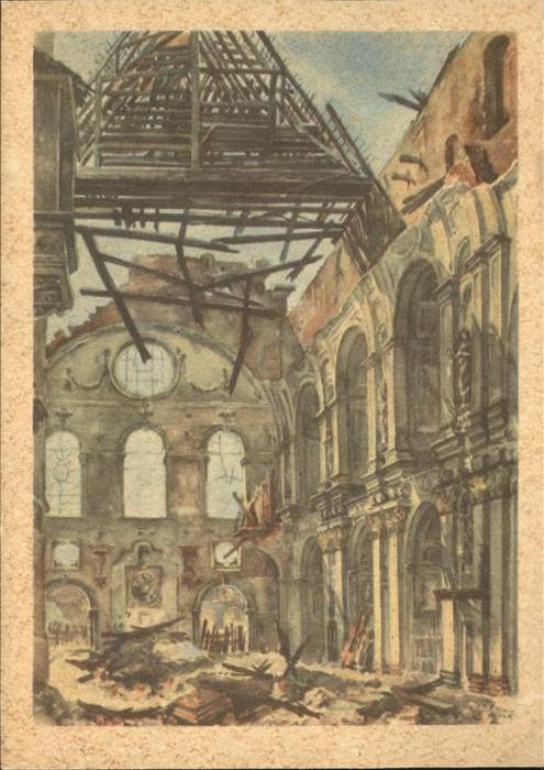 Muenchen Bayern Michaelskirche 1944 zerstoertes Schiff