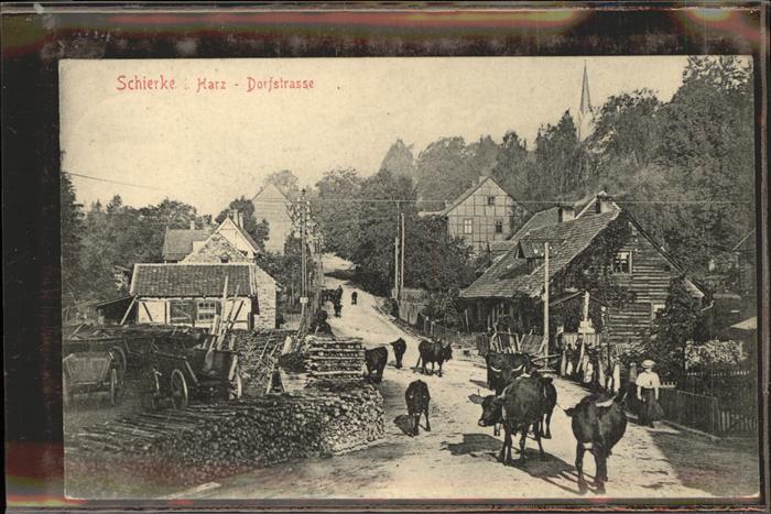 Schierke Harz Dorfstrasse Viehtrieb