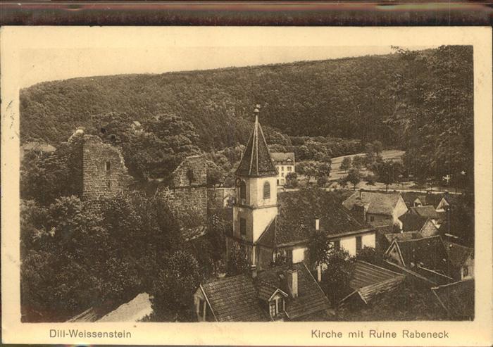 Dillweissenstein Kirche mit Ruine Rabeneck