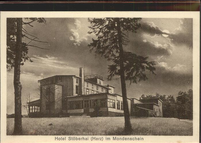 Brocken Harz Berghotel Stöberhai im Mondschein