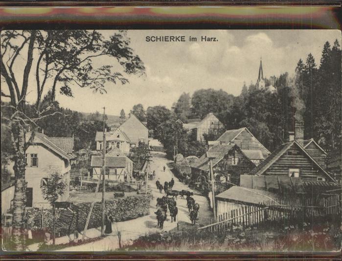 Schierke Harz Viehtrieb auf Dorfstrasse