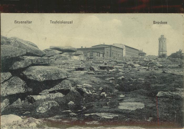 Brocken Harz Hexenaltar Teufelskanzel Brockenhaus We
