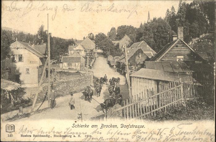 Schierke Harz Vietrieb auf der Dorfstrasse