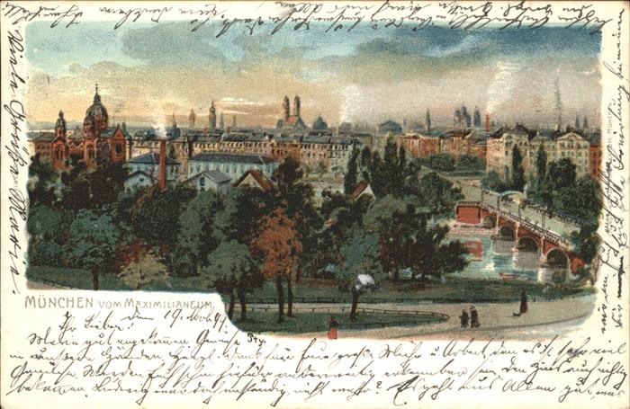 Muenchen Blick vom Maximilianeum