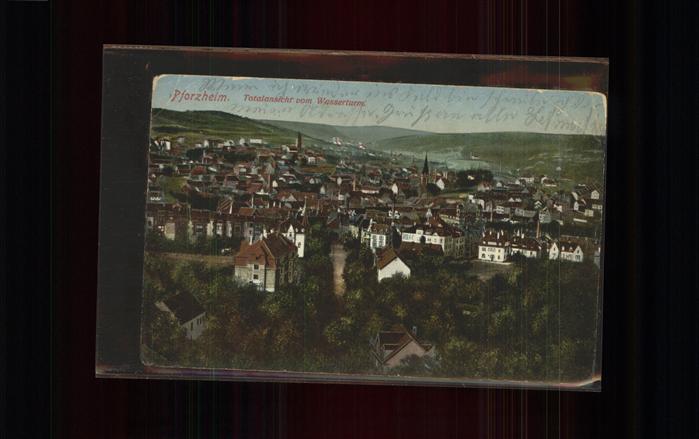Pforzheim Totalansicht vom Wasserturm
