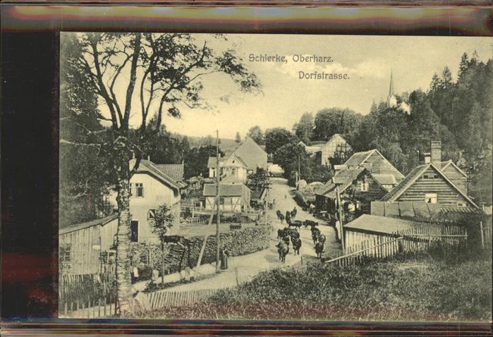 Schierke Harz Viehtrieb durch die Dorfstrasse