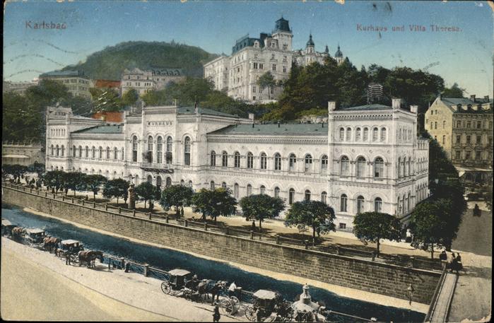 Karlsbad Eger Kurhaus und Villa Theresa
